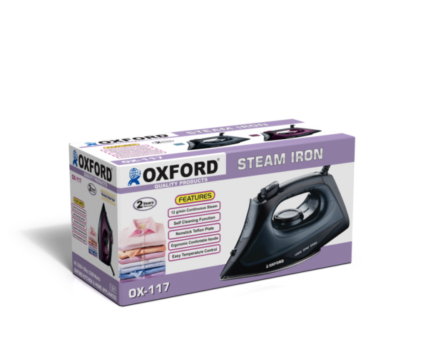 Oxford OX-117 steam iron black limited time offer