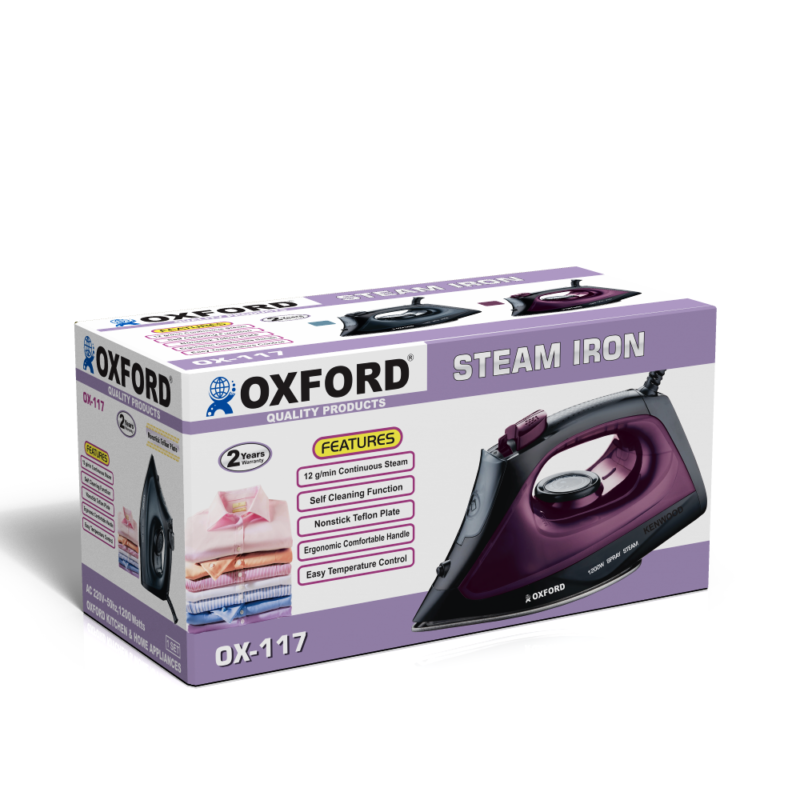 Oxford OX-117 steam iron purple limited time offer